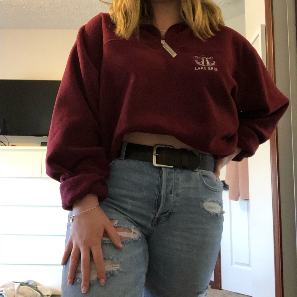 Maroon Lake Erie Quarter zip